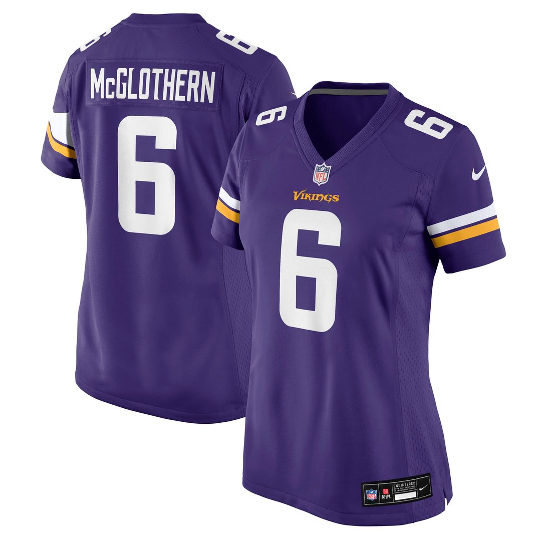 Women's Nike Minnesota Vikings Dwight McGlothern Purple Team Game NFL Jersey