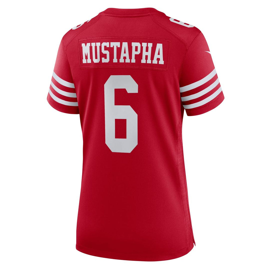 Women's Nike San Francisco 49ers Malik Mustapha Scarlet Team Game NFL Jersey