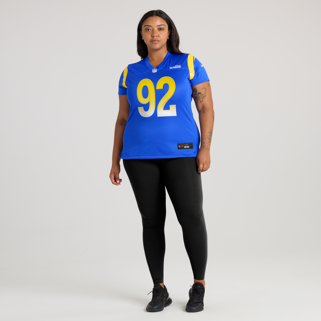 Women's Nike Los Angeles Rams Harrison Mevis Royal Team Game NFL Jersey