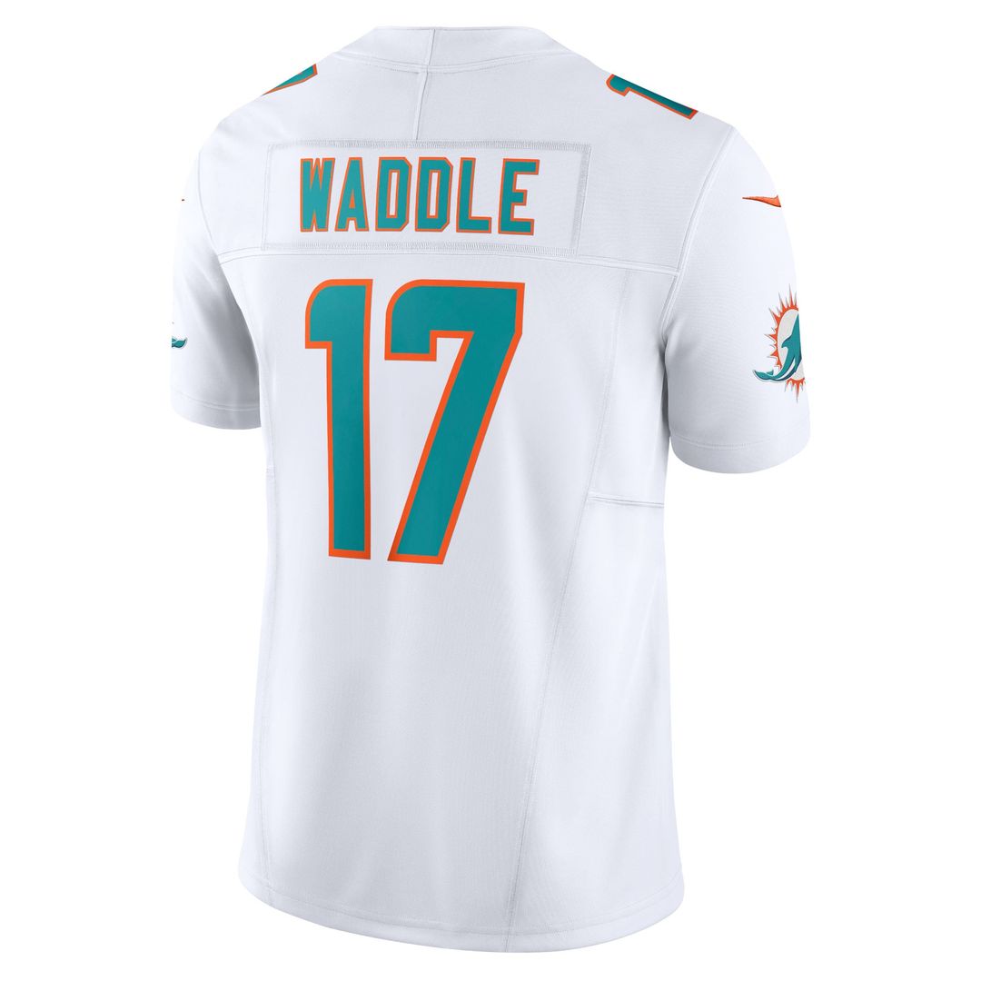 Men's Nike Miami Dolphins Jaylen Waddle White Vapor F.U.S.E. Limited NFL Jersey