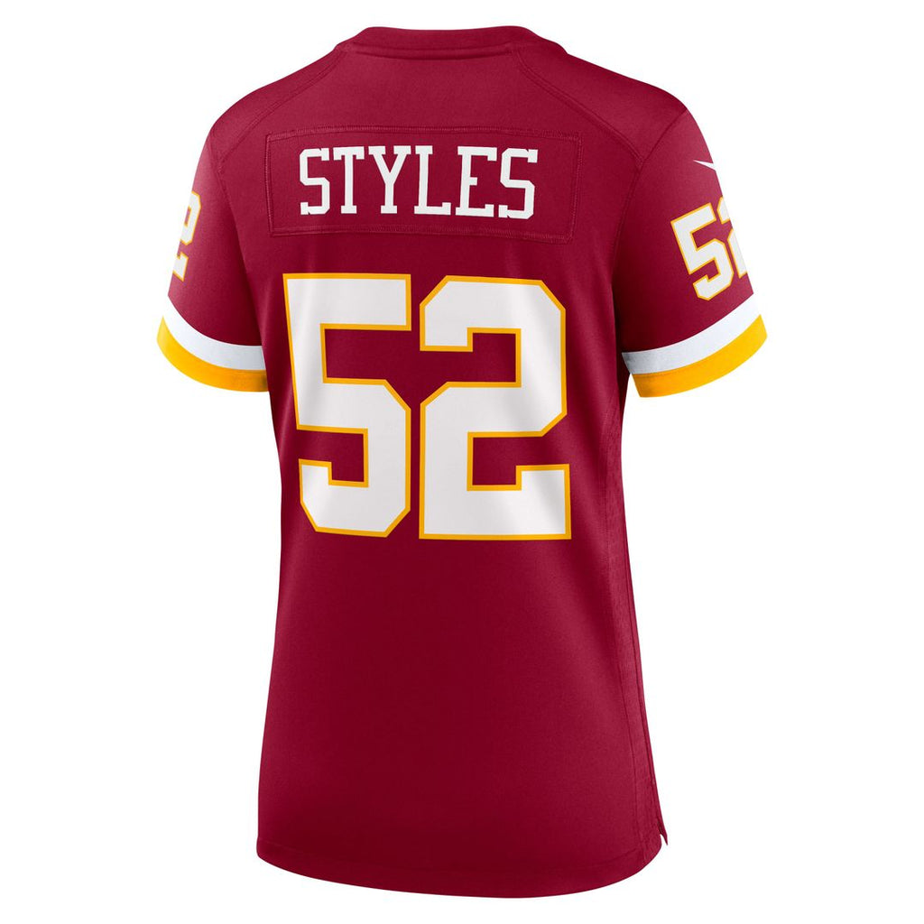 Women's Nike Washington Commanders Sonny Styles Burgundy Game NFL Jersey