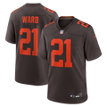 Men's Nike Cleveland Browns Denzel Ward Brown Alpha Dawg Game NFL Jersey