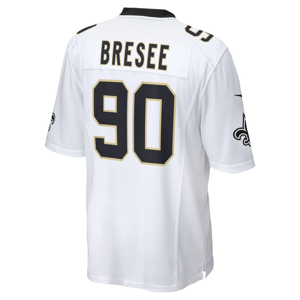 Men's Nike New Orleans Saints Bryan Bresee White Game NFL Jersey