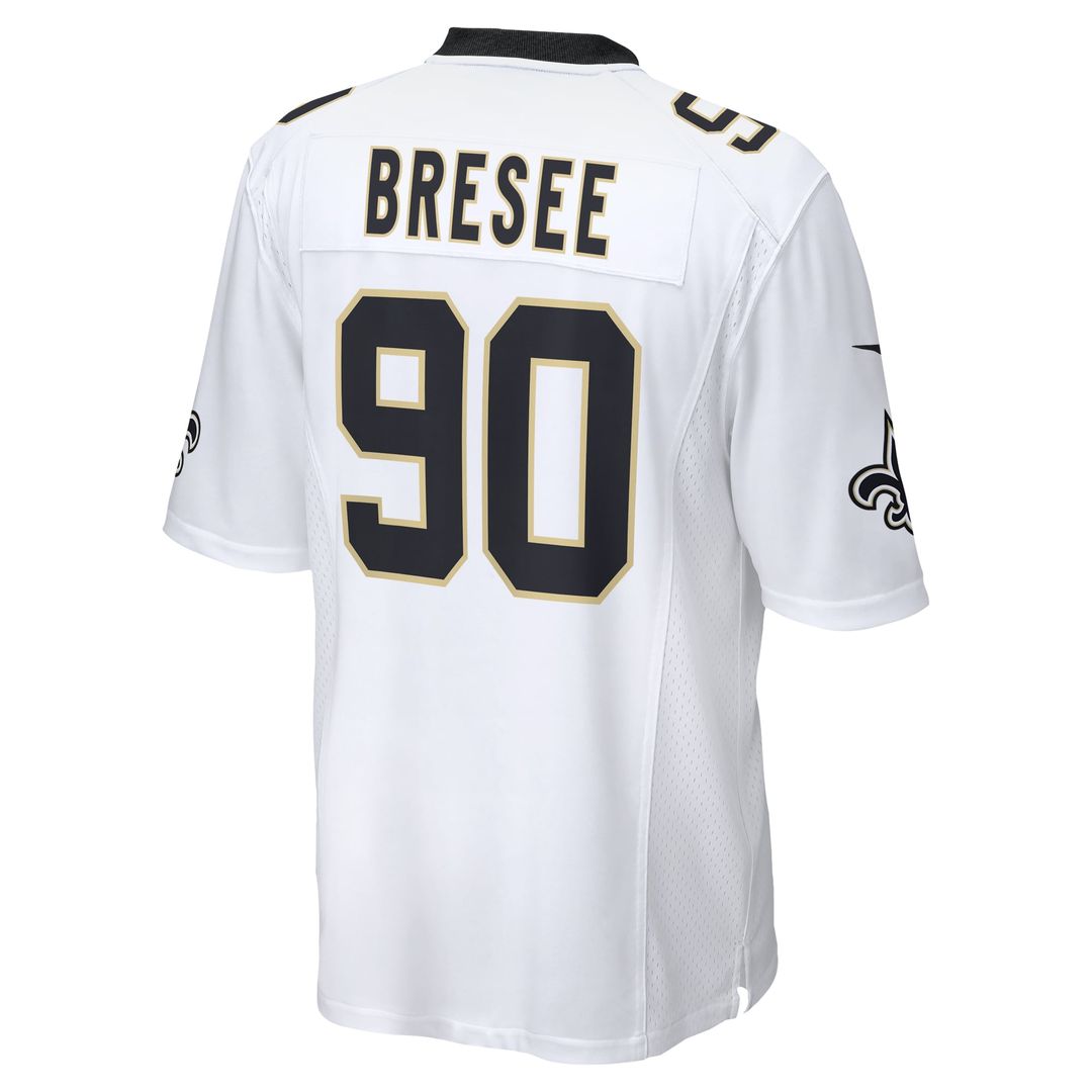 Men's Nike New Orleans Saints Bryan Bresee White Game NFL Jersey