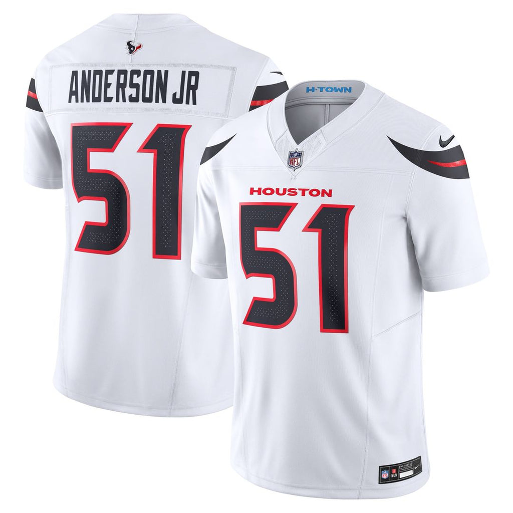 Men's Nike Houston Texans Will Anderson Jr. White Vapor F.U.S.E. Limited NFL Jersey