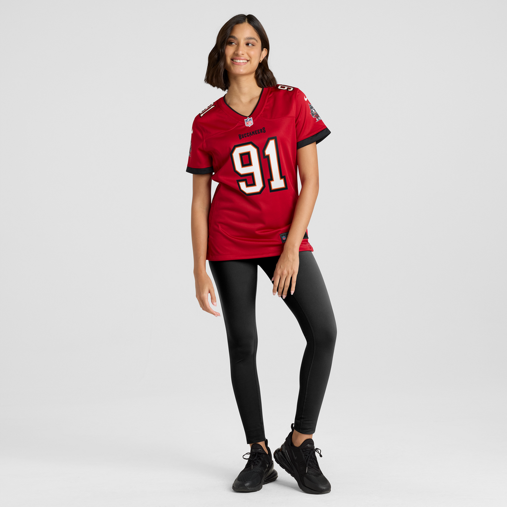Women's Nike Tampa Bay Buccaneers A'Shawn Robinson Red Team Game NFL Jersey
