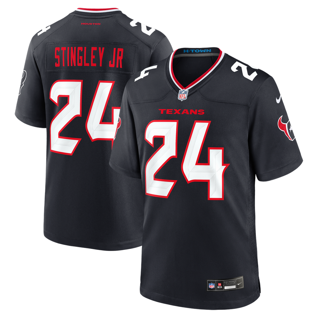Men's Nike Houston Texans Derek Stingley Jr. Navy Game NFL Jersey