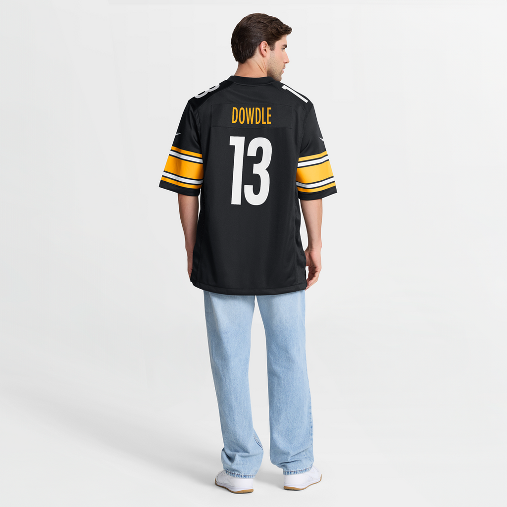 Men's Nike Pittsburgh Steelers Rico Dowdle Black Game NFL Jersey
