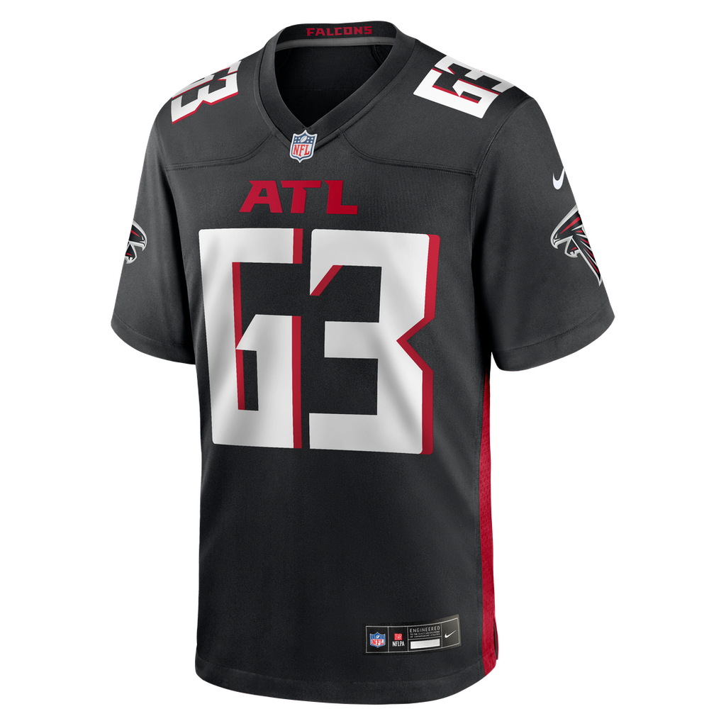 Men's Nike Atlanta Falcons Chris Lindstrom Black Game NFL Jersey