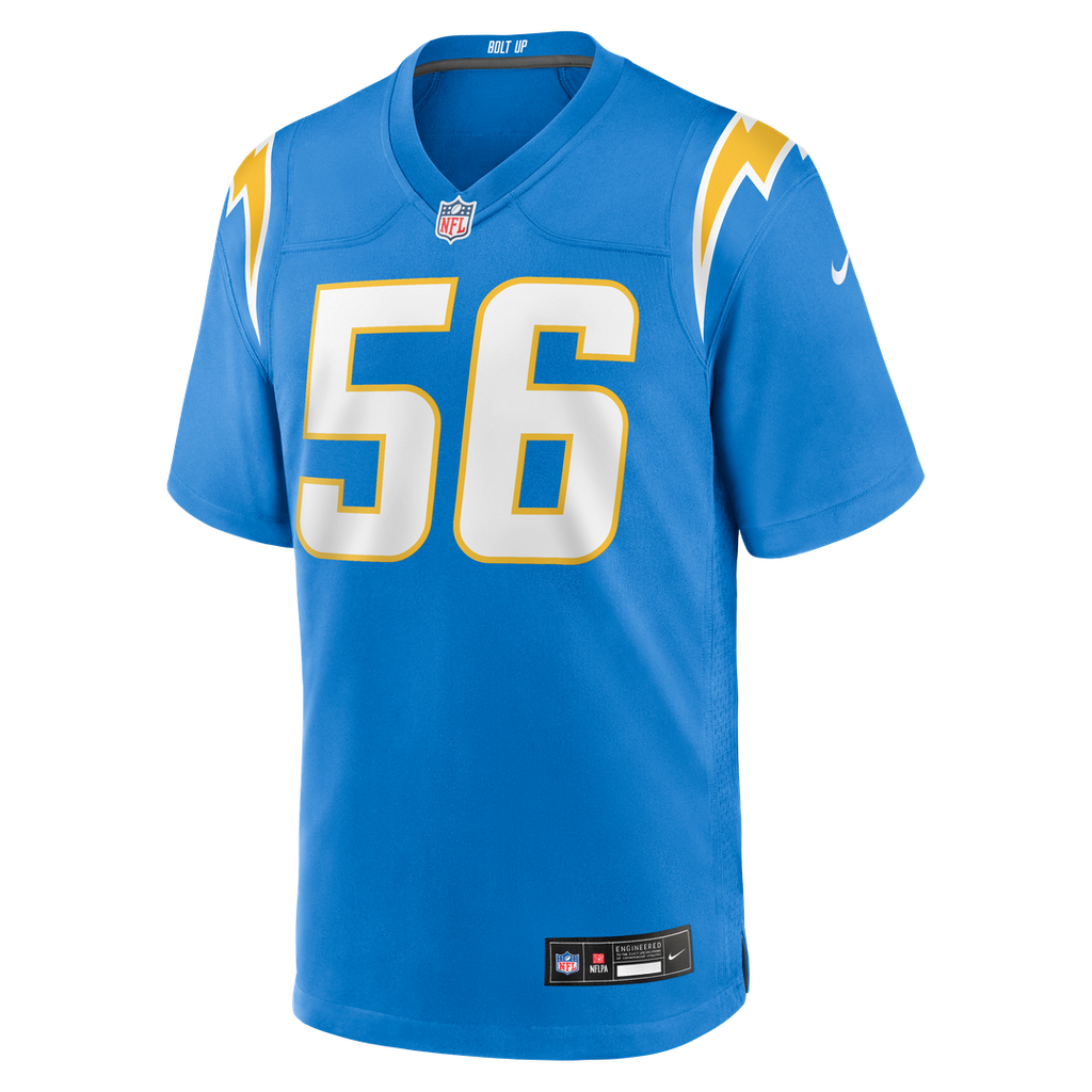 Men's Nike Los Angeles Chargers Kanai Mauga Powder Blue Team Game NFL Jersey