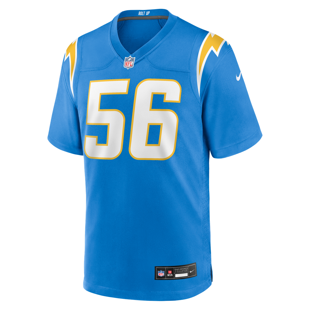 Men's Nike Los Angeles Chargers Kanai Mauga Powder Blue Team Game NFL Jersey