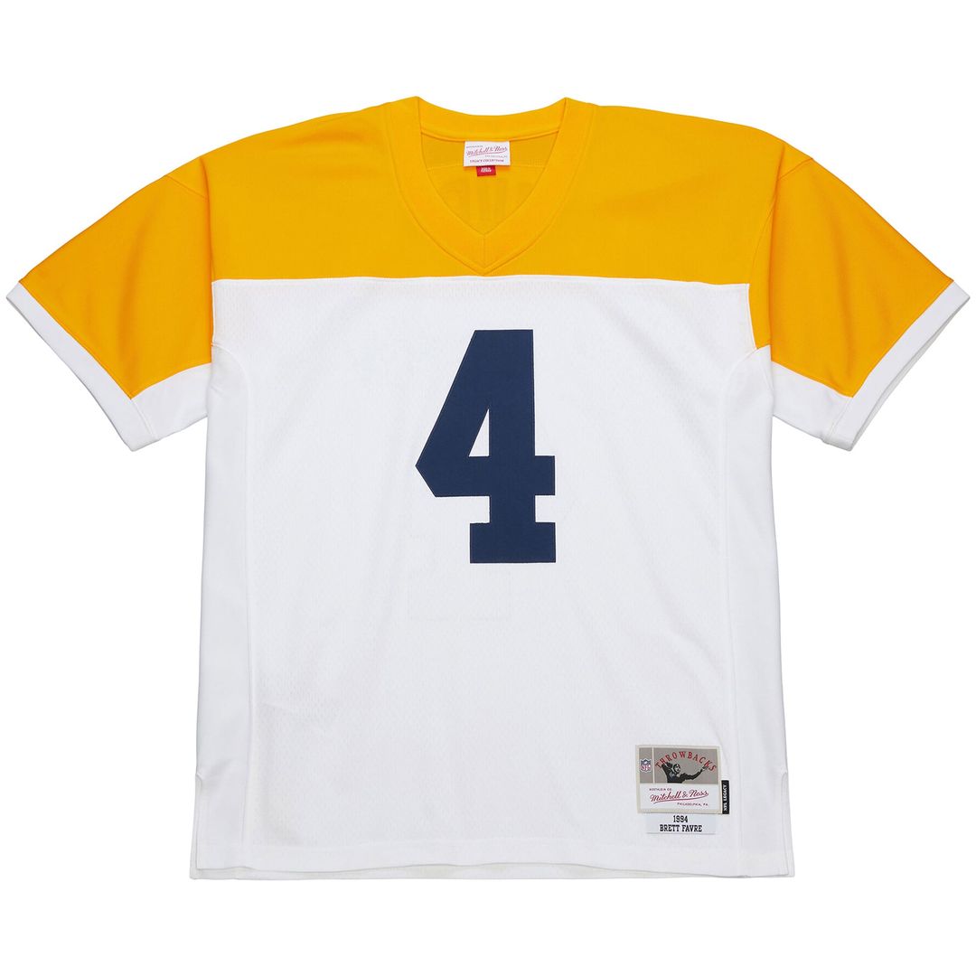 Men's Mitchell & Ness Green Bay Packers Brett Favre White 1994 Legacy Replica NFL Jersey