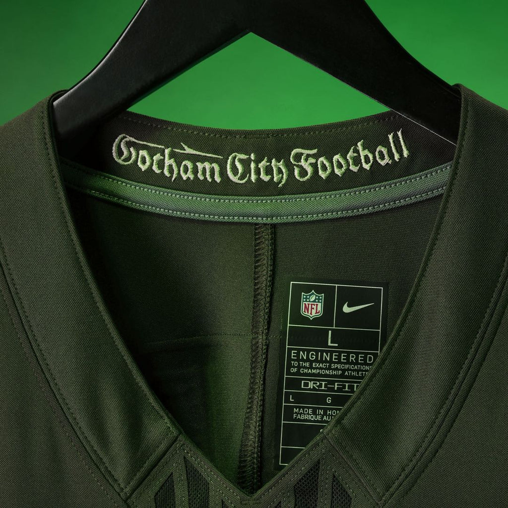 Men's Nike New York Jets Garrett Wilson Gotham Green 2025 Rivalries Collection Stitched Limited NFL Jersey