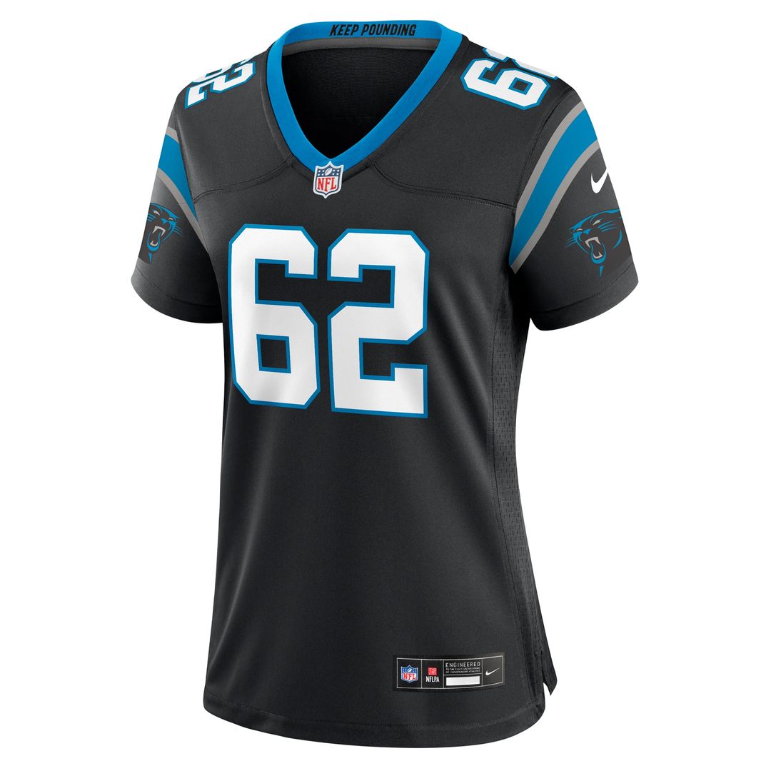 Women's Nike Carolina Panthers Chandler Zavala Black Game NFL Jersey