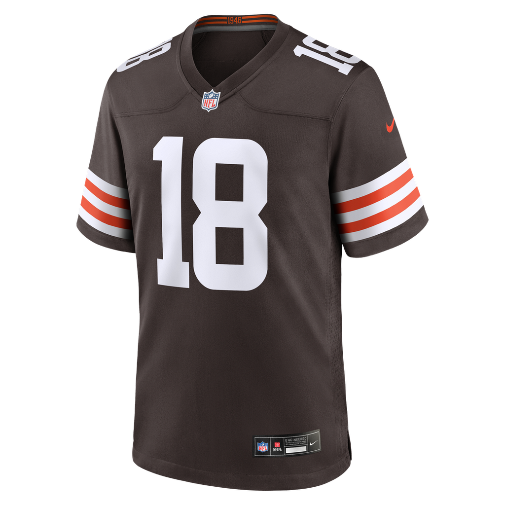 Men's Nike Cleveland Browns David Bell Brown Game NFL Jersey