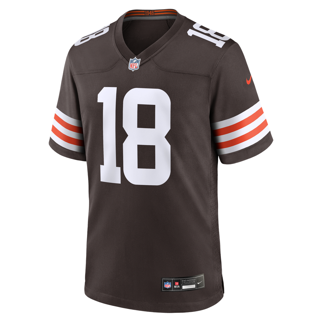 Men's Nike Cleveland Browns David Bell Brown Game NFL Jersey