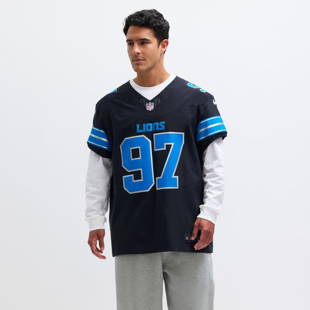 Men's Nike Detroit Lions Aidan Hutchinson Black Alternate Vapor F.U.S.E. Elite NFL Jersey