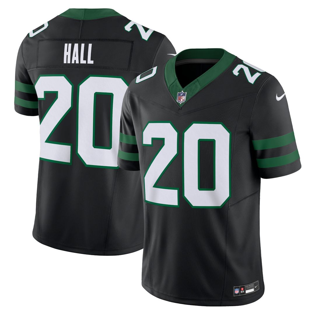 Men's Nike New York Jets Breece Hall Legacy White Vapor F.U.S.E. Limited NFL Jersey