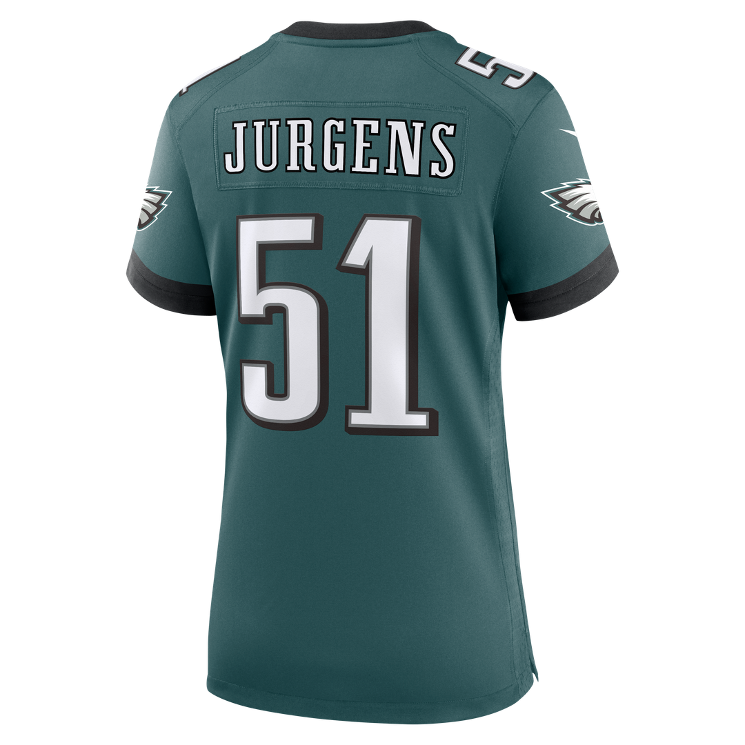 Women's Nike Philadelphia Eagles Cam Jurgens Midnight Green Team Game NFL Jersey