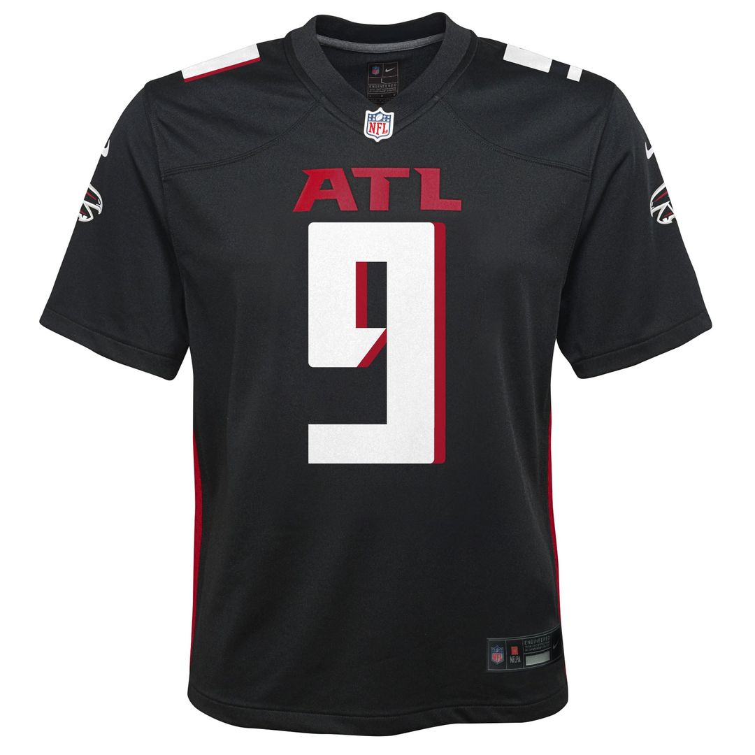 Youth Nike Atlanta Falcons Michael Penix Jr. Black Team Game NFL Jersey