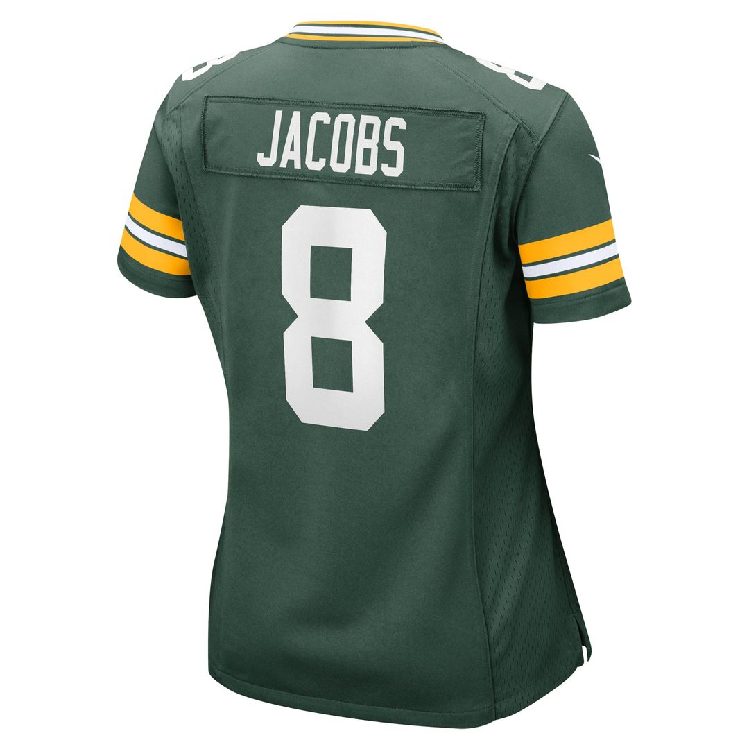 Women's Nike Green Bay Packers Josh Jacobs Green Team Game NFL Jersey