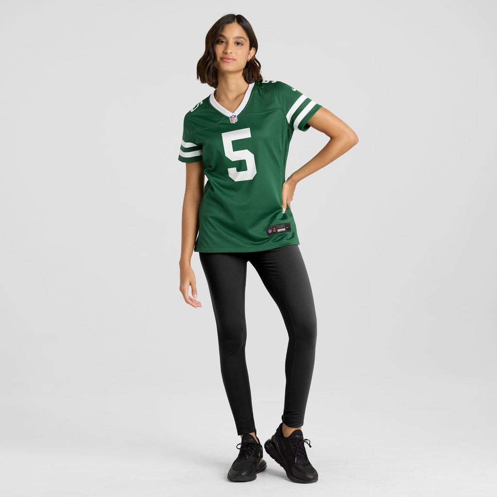 Women's Nike New York Jets Garrett Wilson Legacy Green Game NFL Jersey