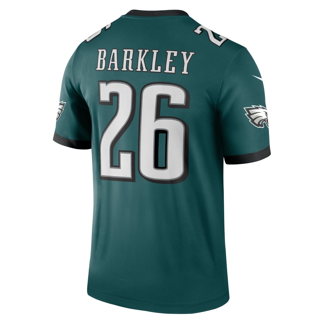 Men's Nike Philadelphia Eagles Saquon Barkley Midnight Green Legend Player NFL Performance Top