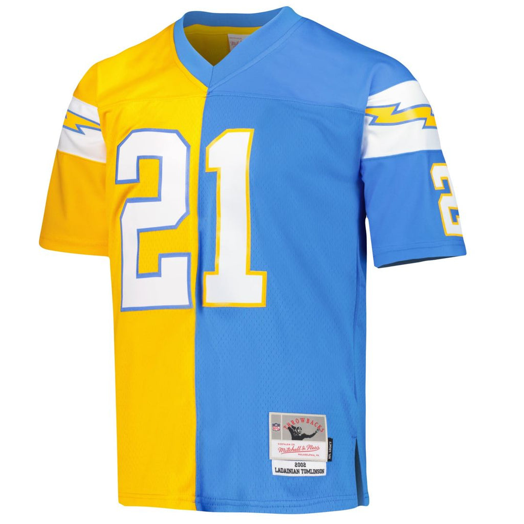 Men's Mitchell & Ness Los Angeles Chargers LaDainian Tomlinson Powder Blue/Gold 2002 Split Legacy Replica NFL Jersey