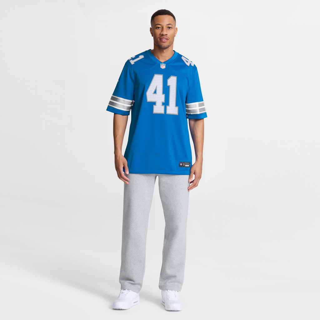 Men's Nike Detroit Lions Gunnar Oakes Blue Team Game NFL Jersey
