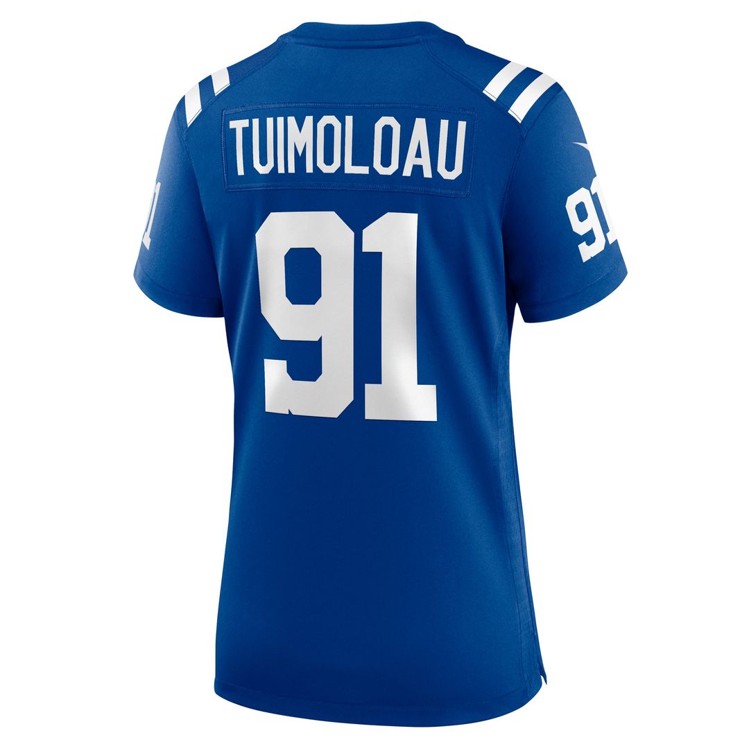 Women's Nike Indianapolis Colts JT Tuimoloau Royal Team Game NFL Jersey