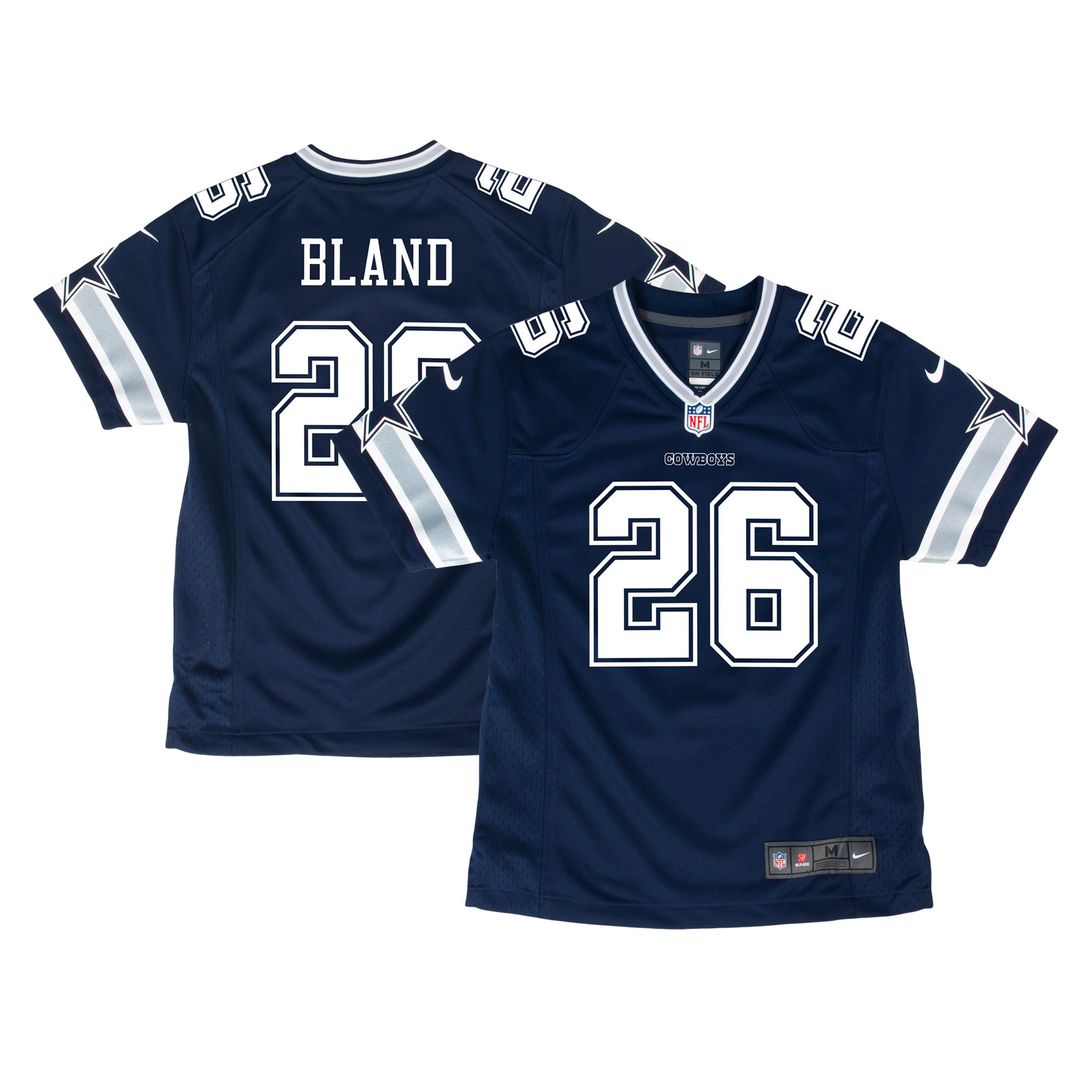 Youth Nike Dallas Cowboys DaRon Bland Navy Game NFL Jersey