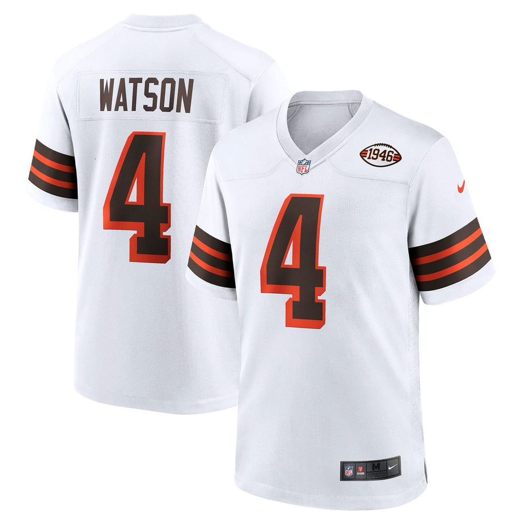 Men's Nike Cleveland Browns Deshaun Watson White Alternate Game NFL Jersey
