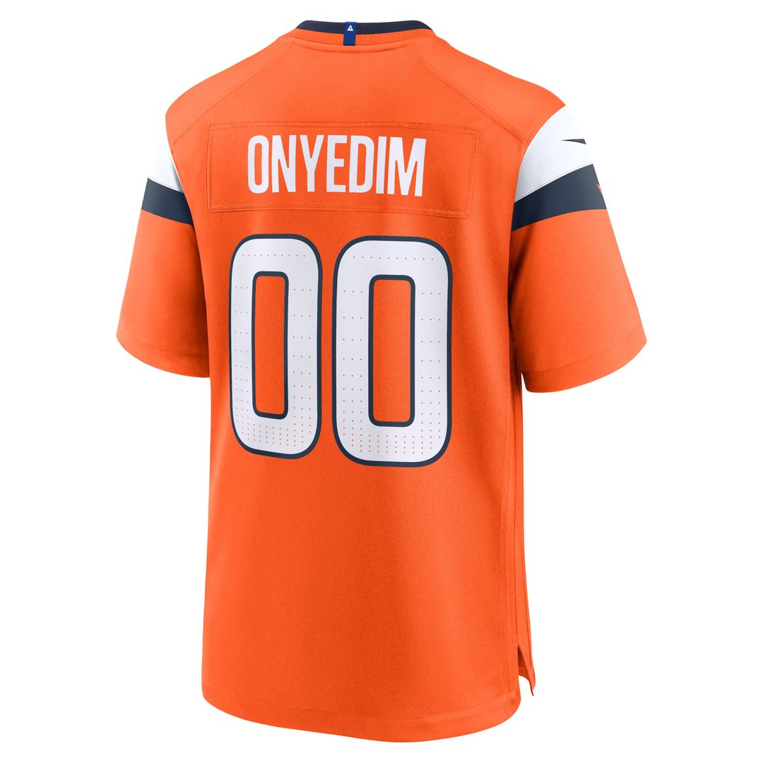 Men's Nike Denver Broncos Tyler Onyedim Orange Game NFL Jersey
