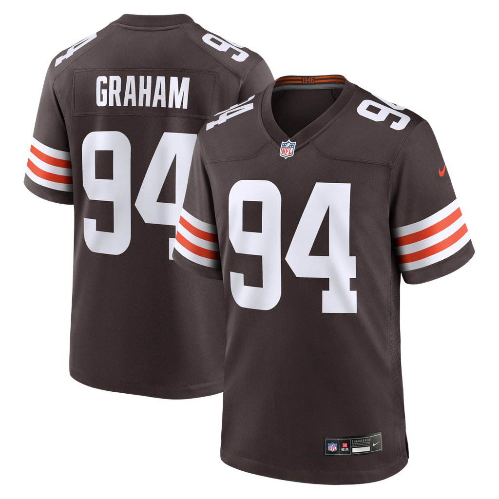 Men's Nike Cleveland Browns Mason Graham Brown Game NFL Jersey