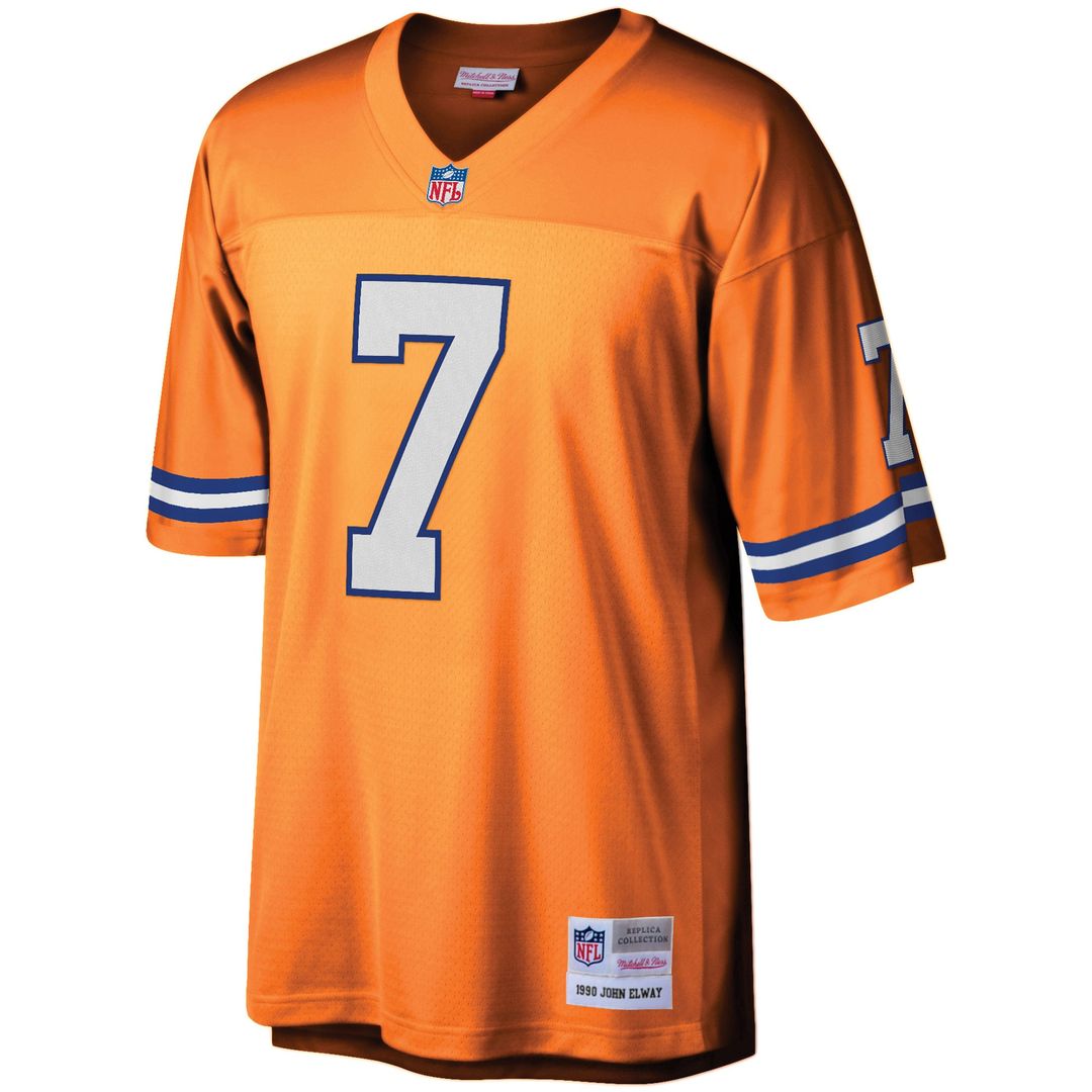 Youth Mitchell & Ness Denver Broncos John Elway Orange 1990 Legacy Retired Player NFL Jersey