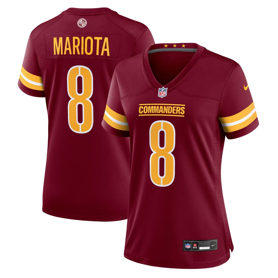 Women's Nike Washington Commanders Marcus Mariota Burgundy Team Game NFL Jersey
