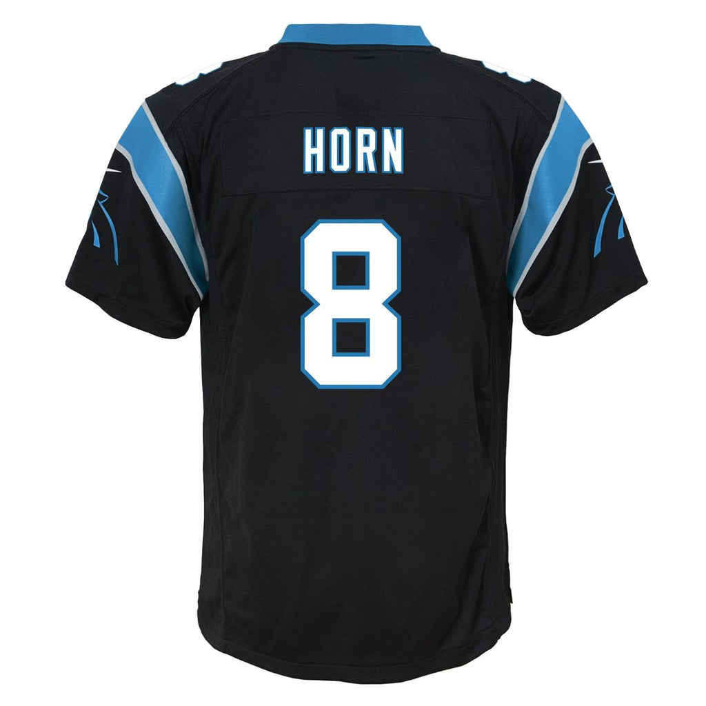 Youth Nike Carolina Panthers Jaycee Horn Black Game NFL Jersey