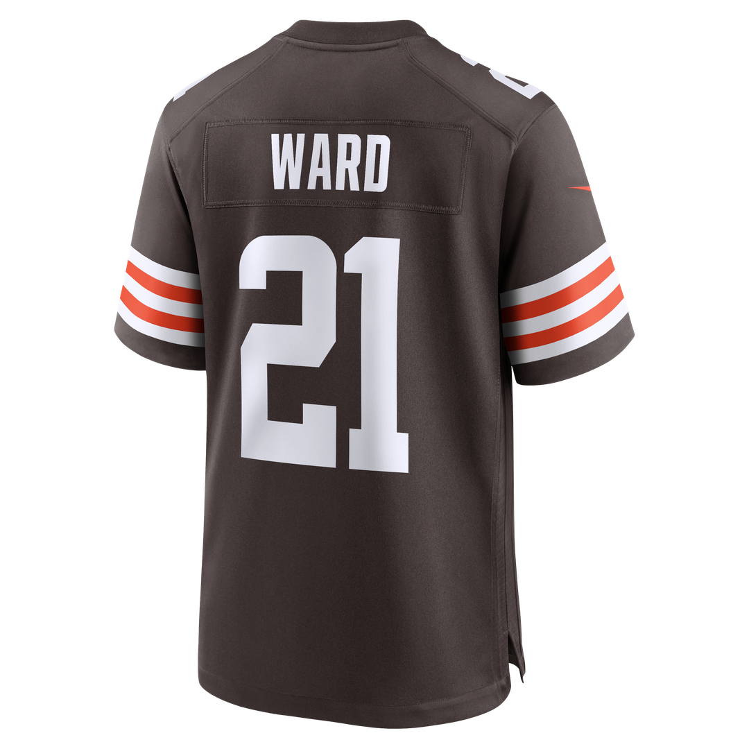 Men's Nike Cleveland Browns Denzel Ward Brown Player Game NFL Jersey