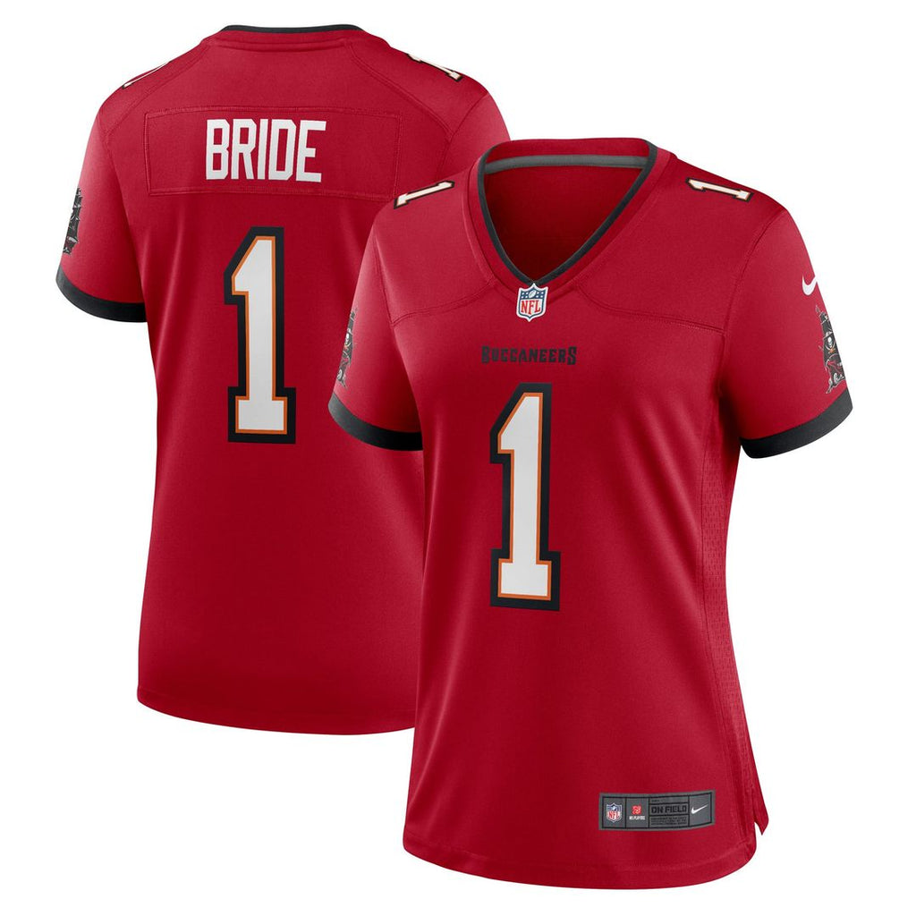 Women's Nike Tampa Bay Buccaneers Number 1 Bride Red Game NFL Jersey