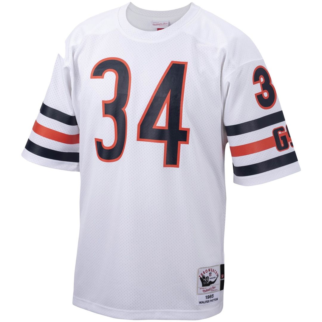 Men's Big & Tall Mitchell & Ness Chicago Bears Walter Payton White 1985 Retired Player Replica NFL Jersey