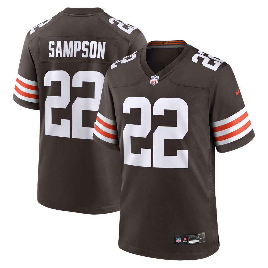 Men's Nike Cleveland Browns Dylan Sampson Brown Team Game NFL Jersey