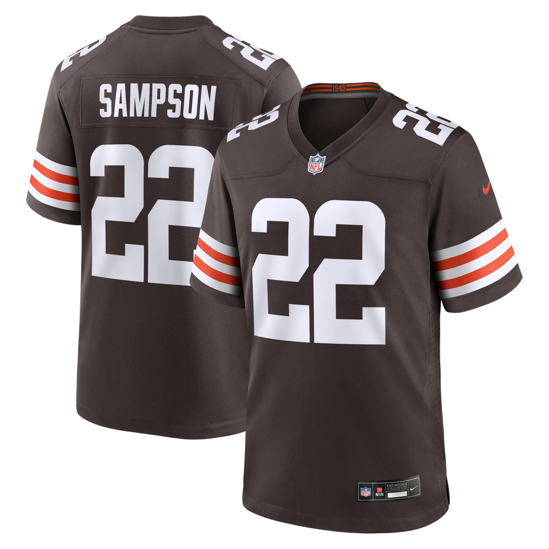 Men's Nike Cleveland Browns Dylan Sampson Brown Team Game NFL Jersey