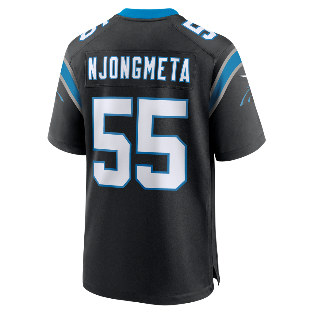 Men's Nike Carolina Panthers Maema Njongmeta Black Team Game NFL Jersey
