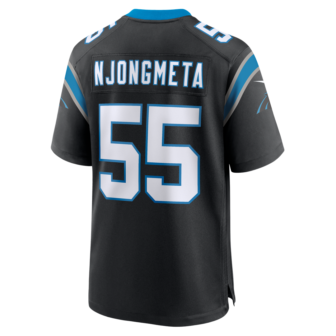 Men's Nike Carolina Panthers Maema Njongmeta Black Team Game NFL Jersey
