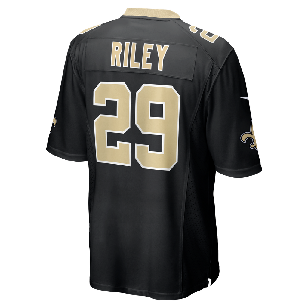 Men's Nike New Orleans Saints Quincy Riley Black Team Game NFL Jersey