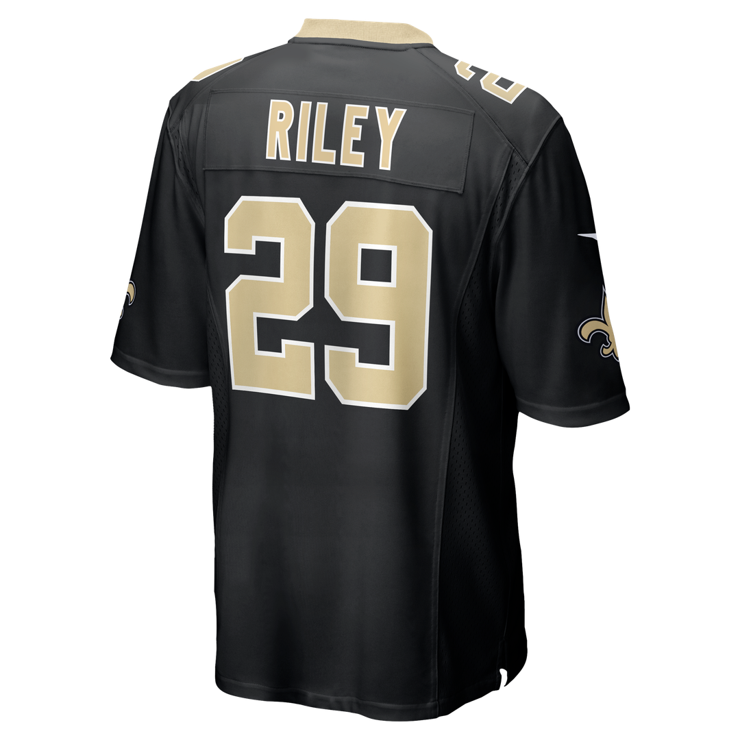 Men's Nike New Orleans Saints Quincy Riley Black Team Game NFL Jersey