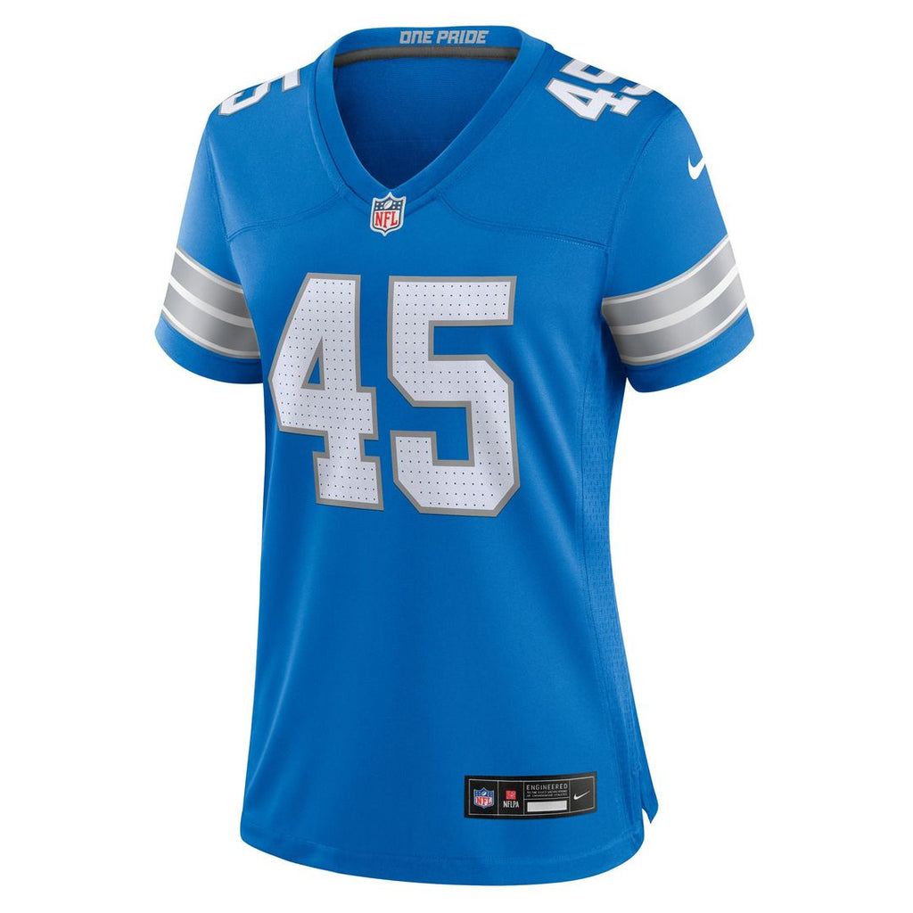 Women's Nike Detroit Lions Isaac Ukwu Blue Game NFL Jersey