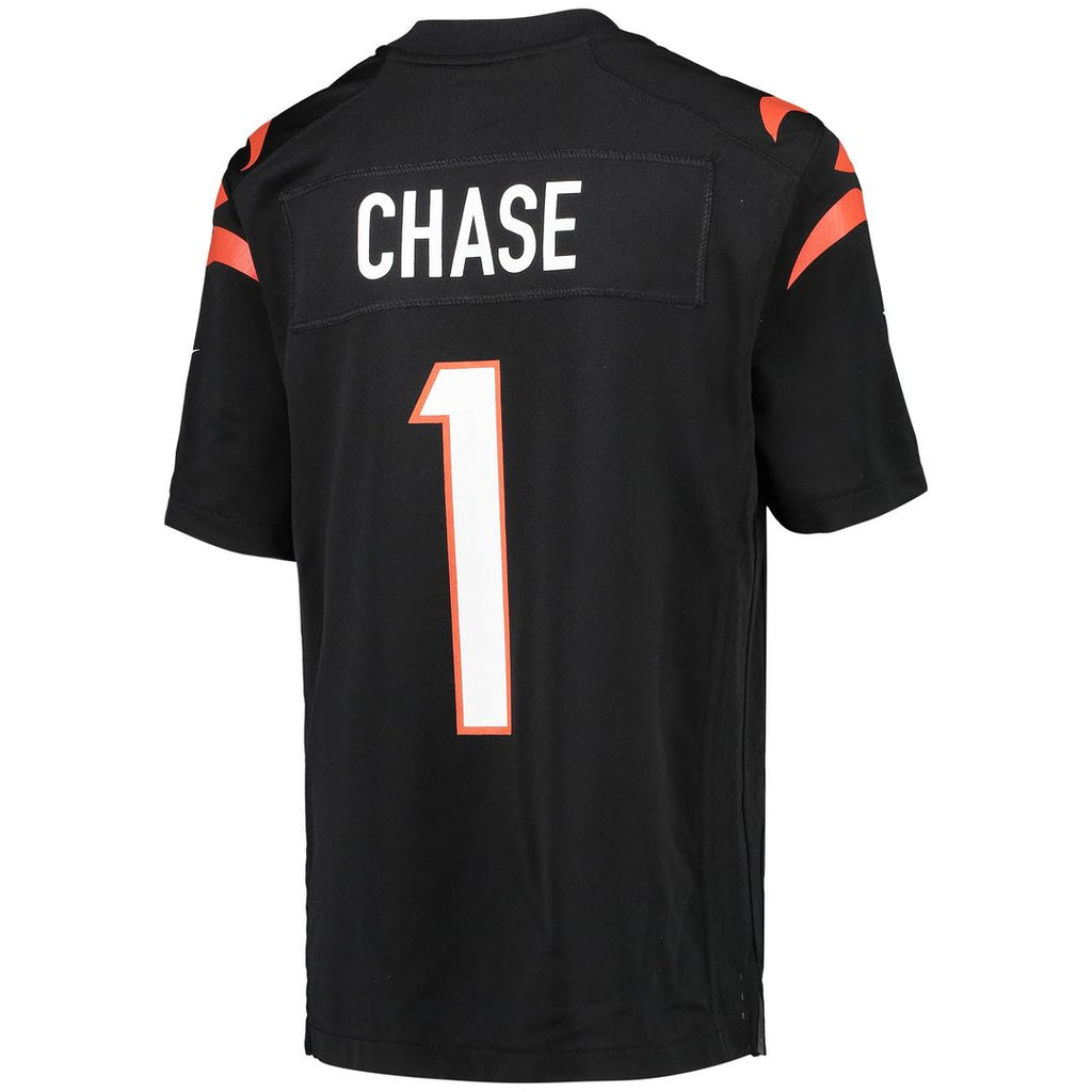 Youth Nike Cincinnati Bengals Ja'Marr Chase Black Game NFL Jersey