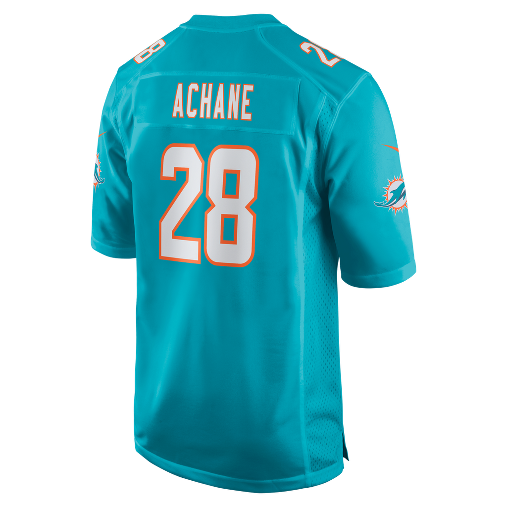 Men's Nike Miami Dolphins Devon Achane Aqua Player Game NFL Jersey