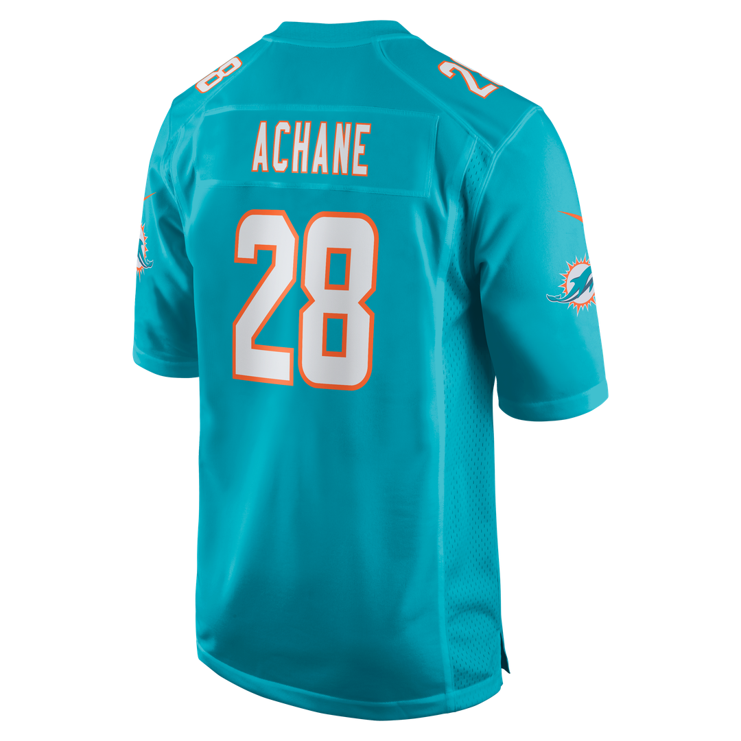 Men's Nike Miami Dolphins Devon Achane Aqua Player Game NFL Jersey